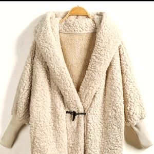 Hooded teddy coat
